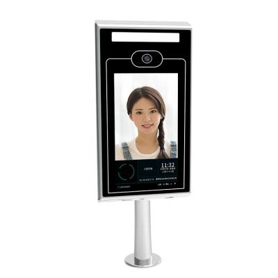 China 8 inches temperature measurement face recognition android ai face recognition temperature measuring device for sale