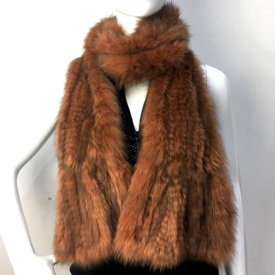 China Thick Fur Scarf Women Long Women Fur Scarf Ladies Winter Fur Scarf for sale