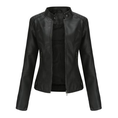 China Plus Size 0102 Leather Jacket Women PU Leather Jacket Women Leather Jacket for sale