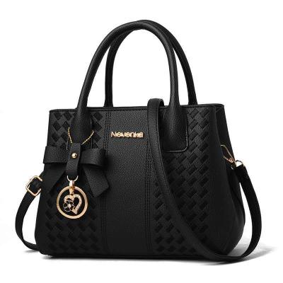 China Lady Handbags Ladies Black Leather Women Handbags Black Purses Purse for sale