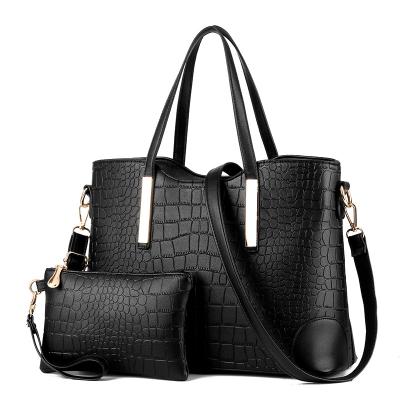 China 2021 Lady Leather Ladies Custom Leather Women Handbag Handbag Set for sale