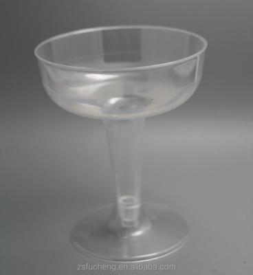 China Disposable Plastic Transparent PS Cocktail Glass , Disposable Champagne Cups for sale