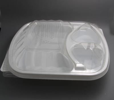 China China Disposable Manufaction Make Disposable Plastic Lattice Three Packing Meal Box For Lunch for sale