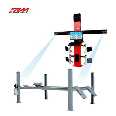 China 4 Post Lift Hydraulic Car Lift With Second Lift Trolley With Combo Wheel Alignment For Garage Car Repair Center 4370*560*790 for sale