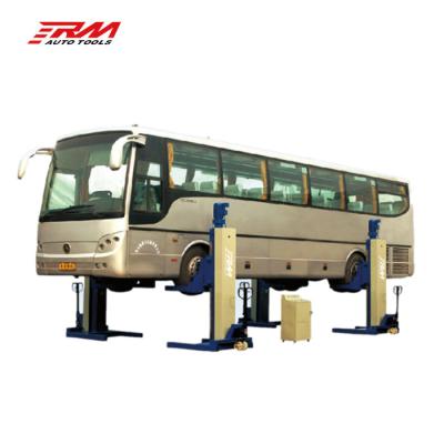 China Movable Column 4 Column Truck Bus Heavy Duty Hydraulic Wheel Lift 20T for sale