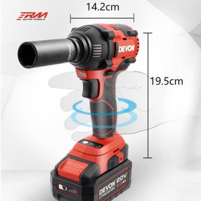 China Max Power 380NM 5 Torque Model Li-ion Battery Power Wrenches 20V 1/2 Inch Impact Wrench Lithium Cordless Power Tools 5733-Li-20SS-PLUS for sale