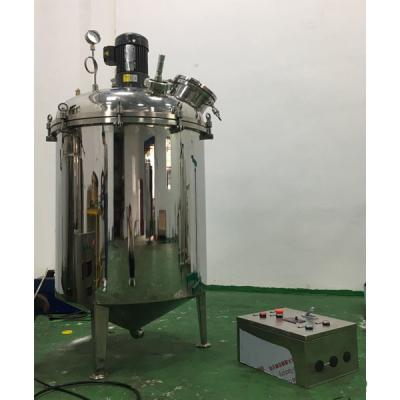 China Flange Mount Tank Mixer Reactor 350 Liter Vacuum Massage Oil Tank for sale