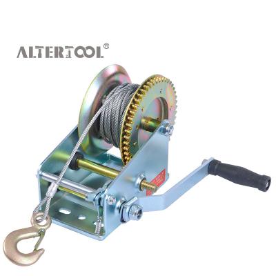 China Tirfor AUTO Set Large Hand Winches Stacker Transport Metric Wire Tapping Held Key Towing With Friction Brake Portable Hand Winch for sale