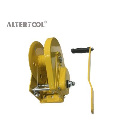 China 1200 1800 2600 LBS AUTOMATIC Portable Hand Worm Gear Stacker Crank Cable Winch ALTERTOOL Big Success TJP83-3226L for sale