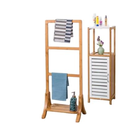 China Heater Best Price Bathroom Accessories Folding Display Bamboo Towel Rack for sale