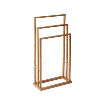 China Heater Customized Bathroom Accessories Hanging Display Bamboo Towel Rack for sale