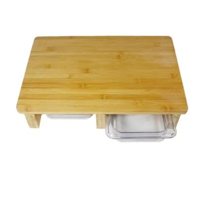 China Best Viable Selling 100% Natural Solid Bamboo Wood Cutting Board With Tray for sale