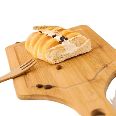 China Sustainable High Quality Natural Bamboo Serving Tray With Bamboo Handles Product for sale