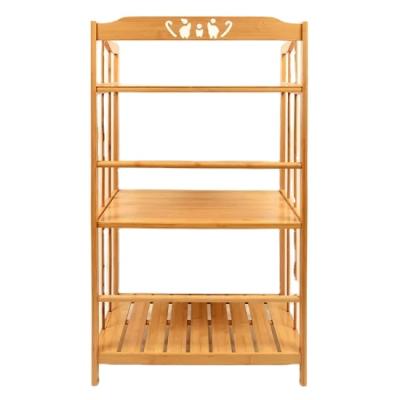 China Storage Customized Bamboo Wood Cabinet Office Bathroom Accessories Flower Storage Rack for sale