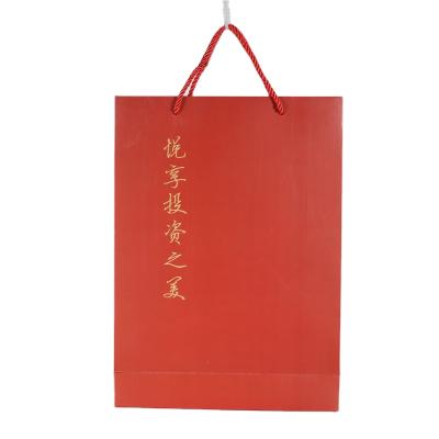 China Recycled Materials China Wholesale Promotional Gift Bag Custom Logo Printed Paper Bag With Handle for sale