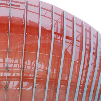 China Large yard arc length small radius hyperbolic bending steel glass can be customized venues, shopping malls, museums and so on for sale