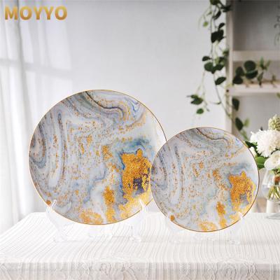 China Morden Luxury Nordic Style Ceramic Tableware Restaurant Round Dinner Dish for sale