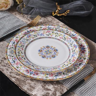 China Bone China Viable Royal Dinnerware European Style Dinner Dishes Set for sale