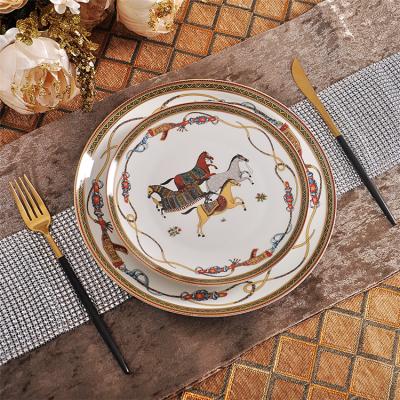 China Luxury Morden Dinnerware Sets Dinnerware Porcelain Dinner Plate For Party for sale