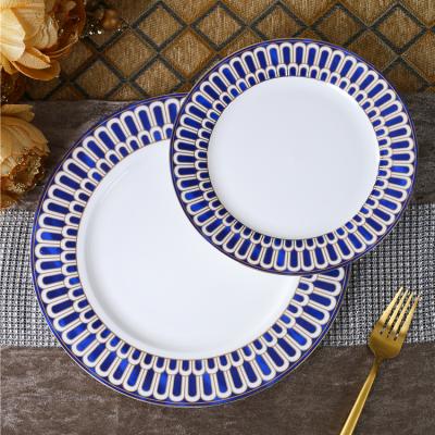 China Morden Dinnerware Luxury Ceramic Dinnerware Dishes Dish Dinner Plate Set for sale