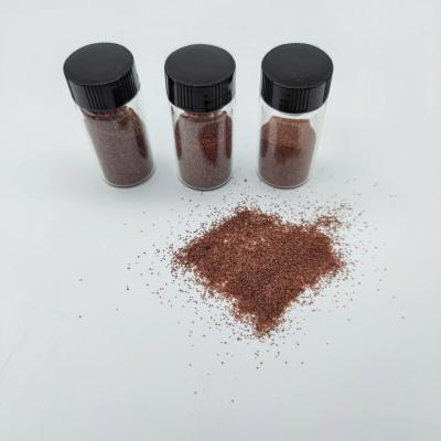 China Huitai 60# Garnet Sandblasting Media 4g/Cm3 High Hardness Brownish Red Garnet Sandblasting for sale