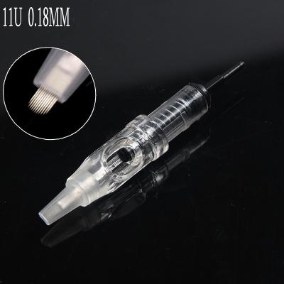 China Agulha Permanent Disposable Easy Click Micro Needle 10pcs/box 11U Micro Needles For Permanent Makeup 600D-G Tattoo Machine for sale