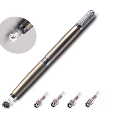 China 3D permanent eyebrow microblading manual pen embroidery machine with mist shading needles roller pin for skin art for sale