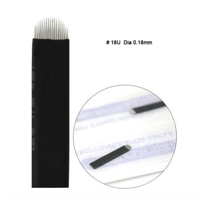 China Permanent Disposable Sterilized Nano Microblading Needles Embroidery Eyebrow Blade 0.18mm Nano Needles For Tattoo Manual Pen for sale