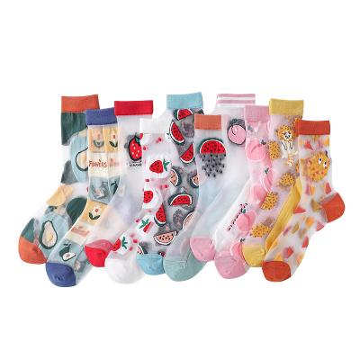 China New QUICK DRY socks summer cartoon fruit cotton socks for women spring and summer fruit socks women for sale