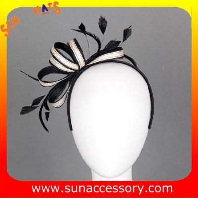 China Elegant design sinamay fancinators hats for lady  ,trendy Sinamay fancinator  from Sun Accessory for sale