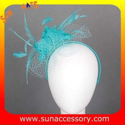 China 0913 fashion green  sinamay fascinators caps for ladies  ,Fancy Sinamay fascinator  from Sun Accessory for sale