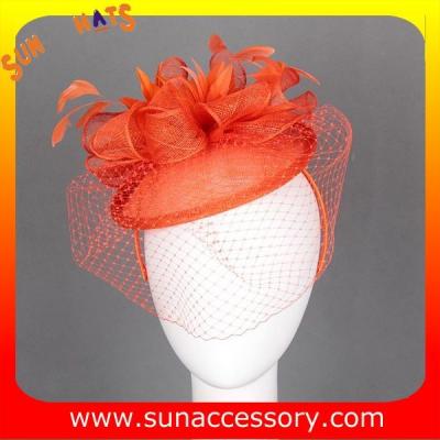 China 0920 hot sale fashion sinamay fascinators hats and caps with veil ,Fancy Sinamay fascinator  from Sun Accessory for sale