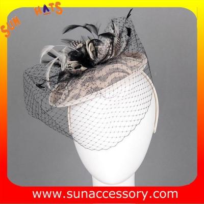 China 0922 hot sale fashion sinamay fascinators hats with veil,Fancy Sinamay fascinator  from Sun Accessory for sale