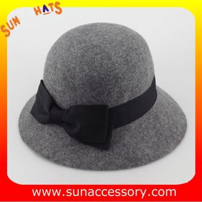 China 2027 Sun Accessory  mix grey wool felt winter mid brim ladies hats ,Shopping online hats and caps wholesaling for sale