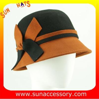 China 2044 Sun Accessory black wool felt winter cloche ladies hats ,Shopping online hats and caps wholesaling for sale