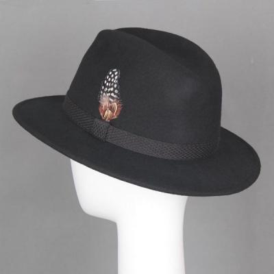 China 0070375 Sun Accessory customized  winter wool felt jazz style fedora  hats  ,unisex hats and caps wholesaling for sale