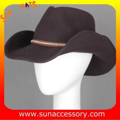 China 4940370 Sun Accessory customized  winner  fashion 100% wool felt cowboy  hats, unisex hats and caps wholesaling for sale