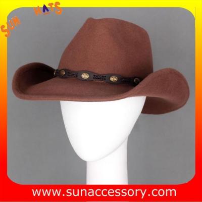 China 4940554 Sun Accessory customized  winner  fashion 100% wool felt cowboy  hats, unisex hats and caps wholesaling for sale