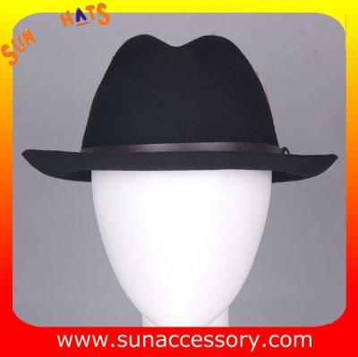 China 8141088 Sun Accessory customized  winner  fashion 100% Australia wool felt fedora hats, men hats and caps wholesaling for sale