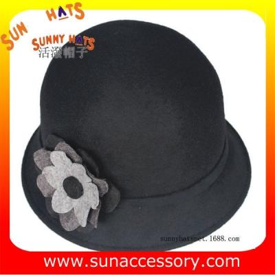 China T2450413 Sun Accessory customized  winner  fashion 100% wool felt cloche hats, women hats and caps wholesaling for sale