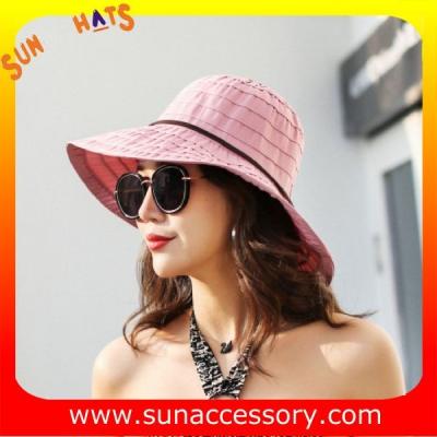 China AK17594 fashion polyester braid foldable summer straw hats for womens in stock , promotion cheap hats . for sale