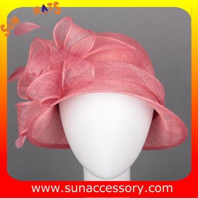 China New design elegant cloche sinamay Church hats for girls ,Summer fancy trendy for ladies for sale