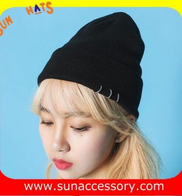 China AK17016 Sun customized acrylic fashion promotion advertising beanie cap, logo can be sewing on the cap for sale