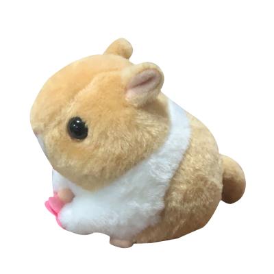 China Wholesale High Quality Small Plush Hamster Long Brown Hair Hamster Stuffed Plush Wiggle Toys For Children for sale