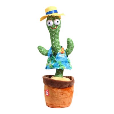 China Funny Dancing Cactus Stuffed Plush Toy Kawaii Music Factory Dancing Soft Toys Christmas Gift for sale