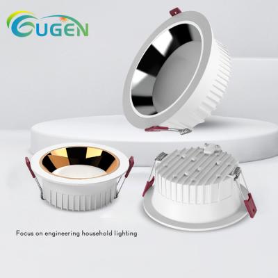 China Modern Recessed Glow Angled Adjustable Anti-dizziness Ceiling Downlights Modern Home Commercial Commercial Led Downlights for sale