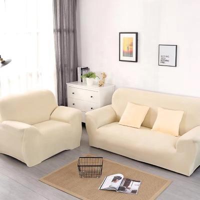 China Modern Custom Elastic Stretch Sofa Cover For Home Hotel Solid Color Protector for sale