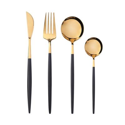 China Sustainable Customizable 304 Steel Cutlery Fork Luxury Cutlery Sets Trendy INS Tableware for sale