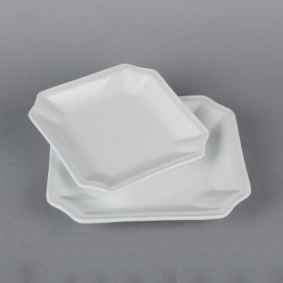 China Viable Hotel Style Restaurant Dinner Classic Kitchen Items White Square Dish for sale