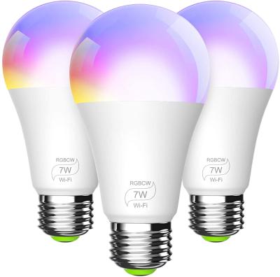 China Customized Light Wifi Smart Led Light Bulb Google Rgb Smart Life App 9W Lamp E26 E27 B22 Home Smart Light for sale